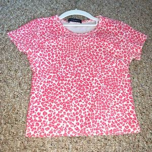 Brandy Melville pink leopard top